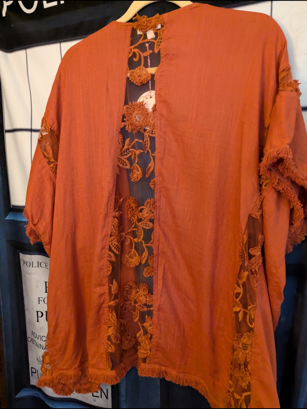 Canyon Clay Fall Is Coming Umgee Embroidered Kimono NWT - Picture 3 of 5